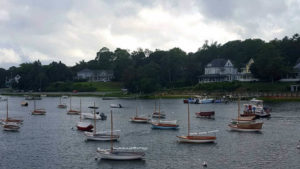 Some of the Shelter Island Fleet on the moorings 